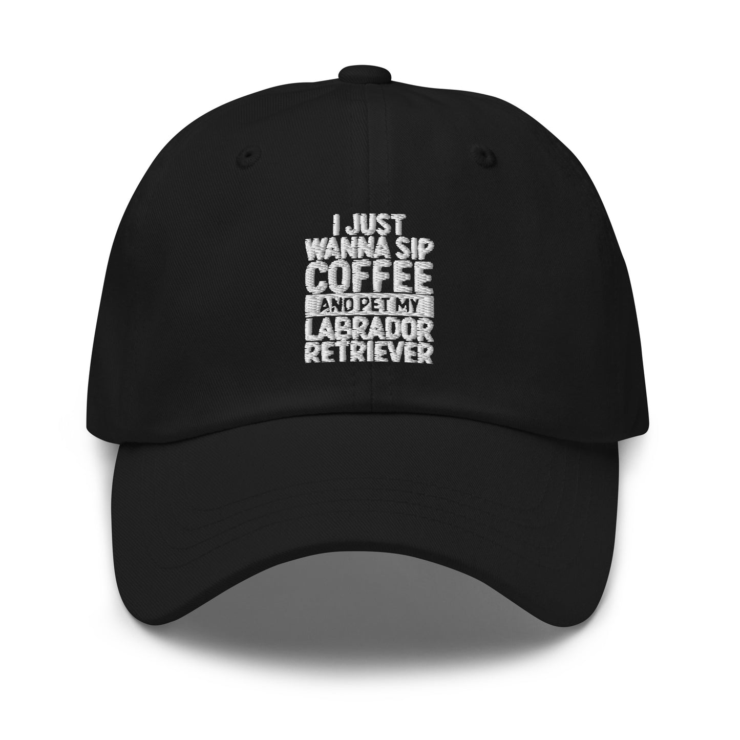 I Just Wanna Sip Coffee And Pet My Labrador hat