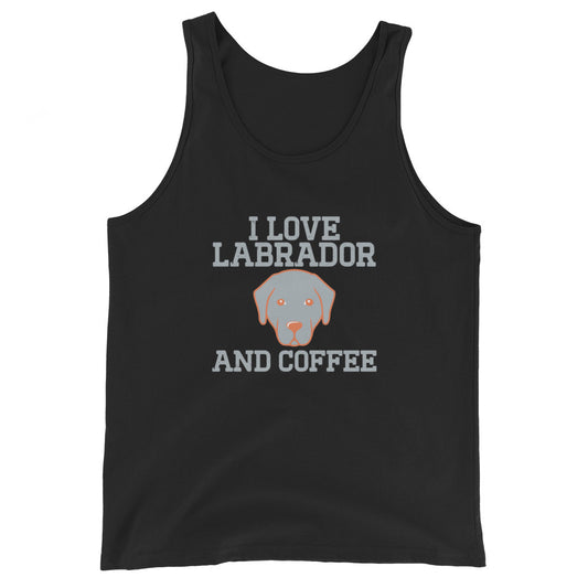 I Love Labrador and Coffee Tank Top