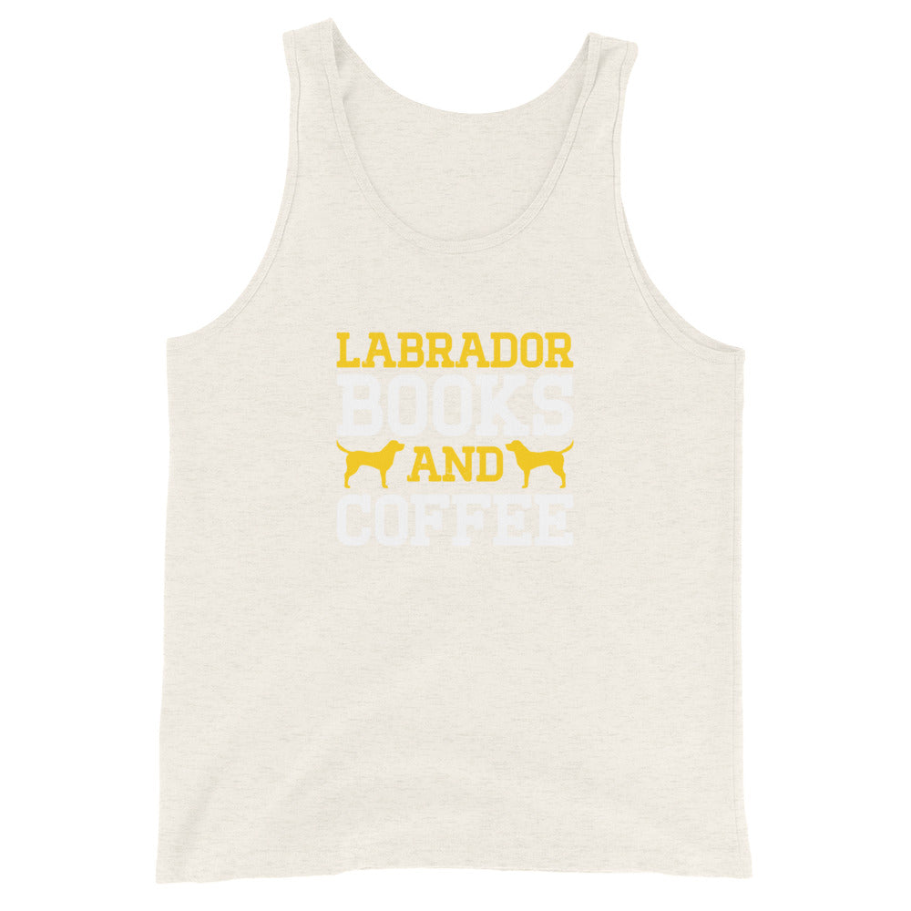 Labrador Book and Coffee Tank Top