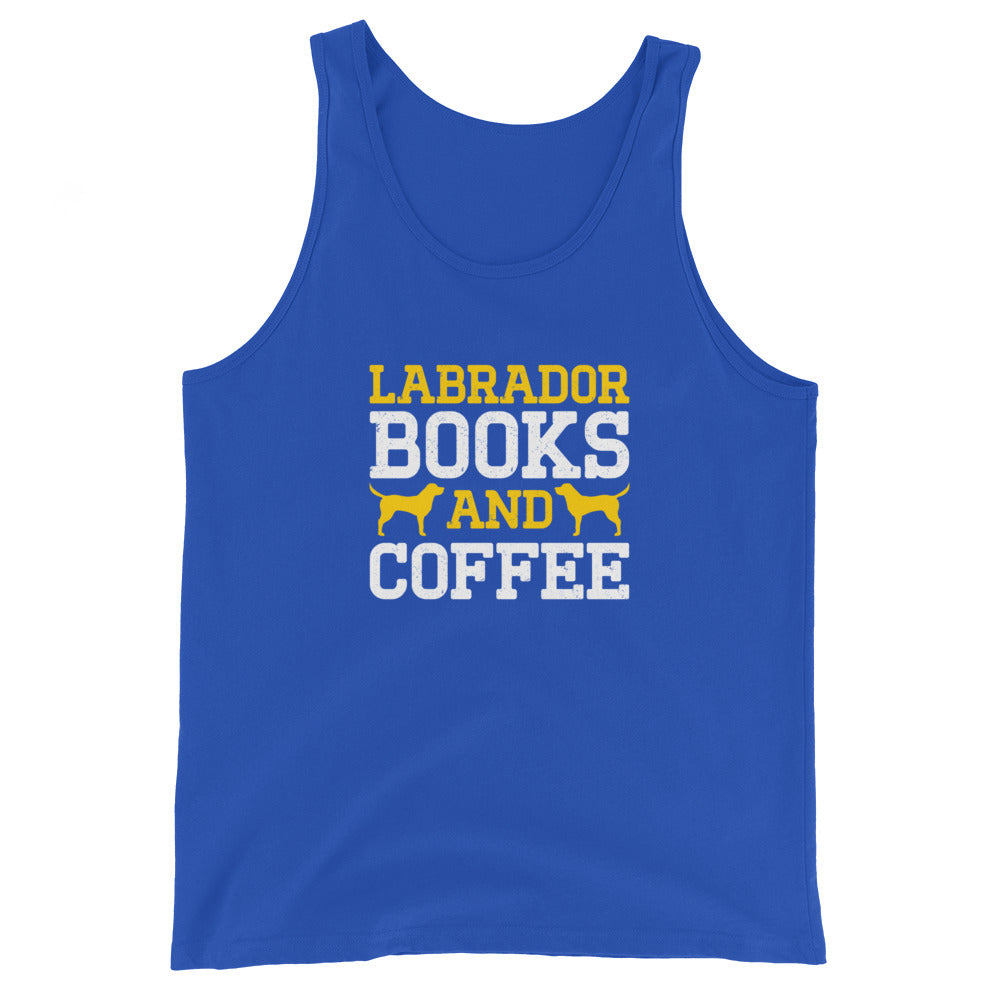 Labrador Book and Coffee Tank Top